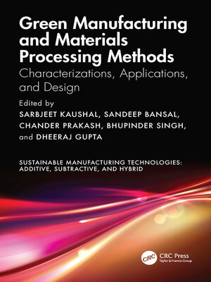 cover image of Green Manufacturing and Materials Processing Methods
